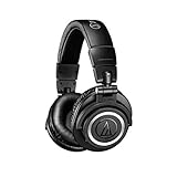 Audio-Technica ATHM50XBT Wireless Bluetooth Over-Ear Headphones, Black