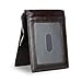 Onstro RFID Blocking Money Clip Grain Leather Wallet for Men Slim Front Pocket Bifold Coffee