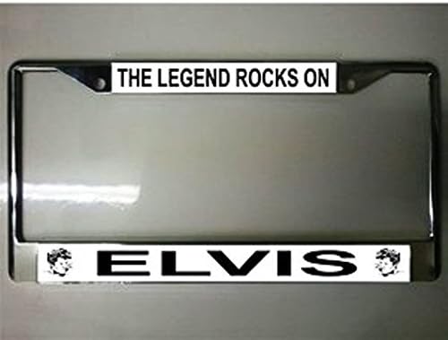 Elvis, The Legend Rocks On Photo License Plate Frame