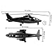 TimMee Black Helicopter Plastic Army Men - 8pc SWAT Chopper Playset: Made in USA