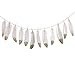 ling's moment 7 FT Garland Glitter Champagne Gold Dipped Genuine Nature Goose Feather, Come Strung for Bedroom Bohemian Decor Teepee Decorations Arrow Tassel Boho Bridal Baby Shower