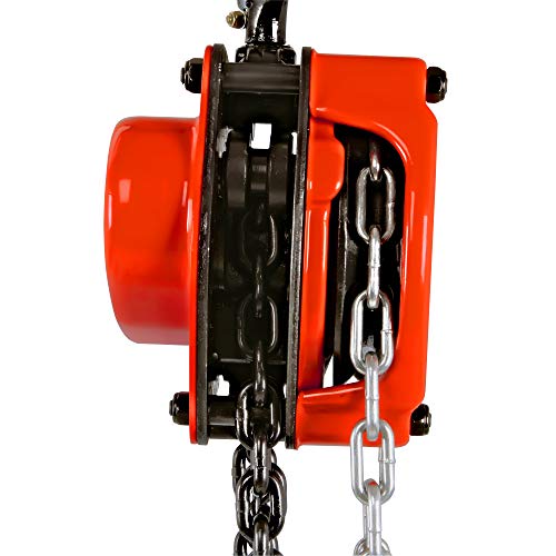 G Flaschenzug Kettenzug Seilwinde Hebelzug Manueller Kettenblockaufzug mit 1000 kg Kapazität 3 m Hubhöhe Schwerlasthaken… – Bild 7