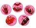 Efivs Arts 6 pcs Halloween Silicone Molds Fondant Mold Sugar Craft Tools and Gum Paste Mold Cake Decoration Tool(bat,Halloween twig,pumpkin,skull,spider and owl)