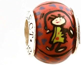 Girl Child Jumping Rope Bead Charm for Add-A-Bead Bracelets Clay & Sterling Silver by MAYselect