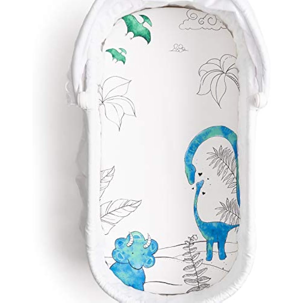 Fitted Bassinet Sheet 16 X 32 Flexible For Oval Rectangle And