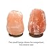 Hand - Carved Natural Himalayan Salt Crystal Lamp | Mounted On a Beautiful Wood Base | Multi- Color LED Light Bulb | Travel Size | USB CORD | AC Adapter | 4-5 Inches | 1.8- 2.5 Lbs