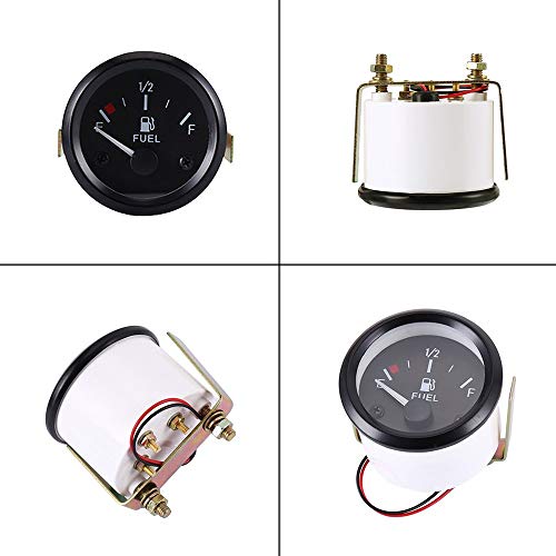 ODOMY Car 2" 52mm Fuel Level Gauge Auto Meter with Fuel Sensor E-1/2-F Pointer Digital LED Electric Universal Car Pointer Meter Kit