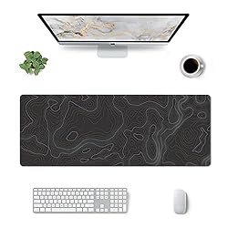 Topographic Long Gaming Mouse Pad Large Desk