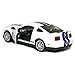 KiNSMART 2007 Ford Shelby GT500 with Racing Stripes 1:38 Scale 5 Inch Die Cast Metal Model Toy Muscle Car (White)