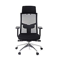 Office Chair, Ryokozashi Ergonomic Office Chair High Back Mesh Office Chair Adjustable Headrest Computer Desk Chair for Lumbar Support