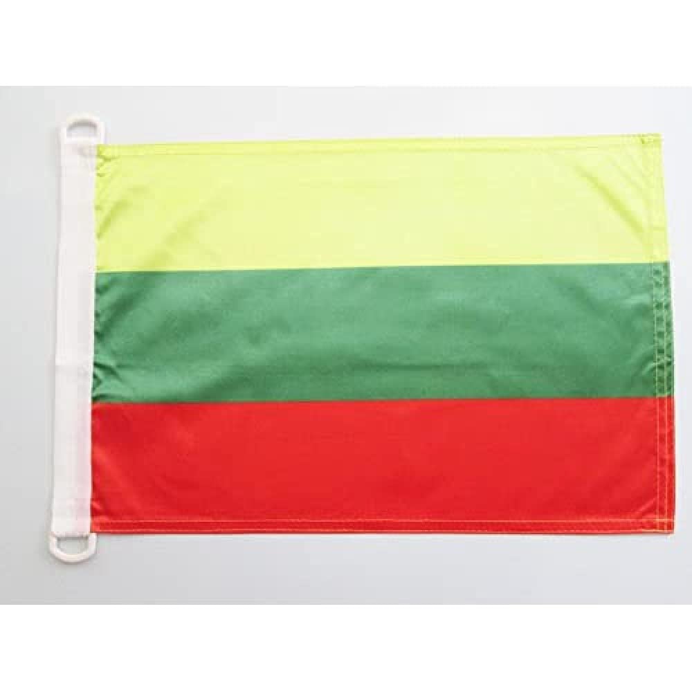 AZ FLAG - Lithuania Nautical Flag - 18'' x 12'' - For Outdoor and Boat - Lithuanian Banner Knitted Polyester with Two Plastic Rings - Vivid Colors - 12x18 in - 45x30 Cm — image 1