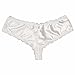 FEESHOW Men's Lace Bikini Briefs Sissy Pouch Underwear Hipster Crossdress Panties Ivory Medium (Waistline 29.0-34.0