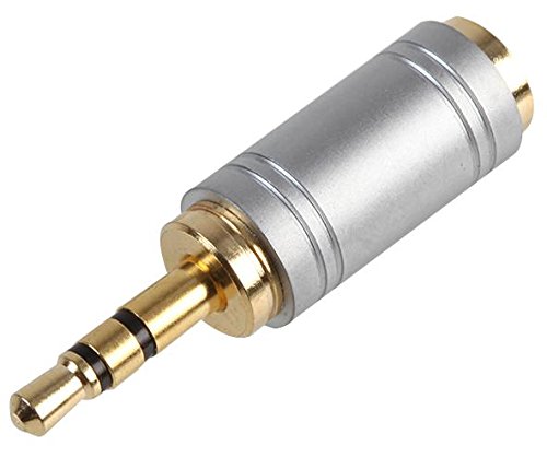 PRO SIGNAL 2.5mm Stereo Jack Socket to 3.5mm Stereo Jack Plug Adaptor – Gold-Plated, All-Metal Audio Converter – PSG03881