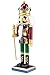 Clever Creations Red and Gold King 10 Inch Traditional Wooden Nutcracker, Festive Christmas Décor for Shelves and Tables