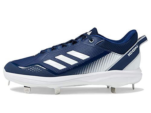 adidas Men's Icon 7 Baseball Shoe, White/Team Navy
