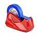 Acrimet Premium Desktop Tape Dispenser Jumbo, Plastic, Non-Skid Base (Heavy Duty) (Red Color)