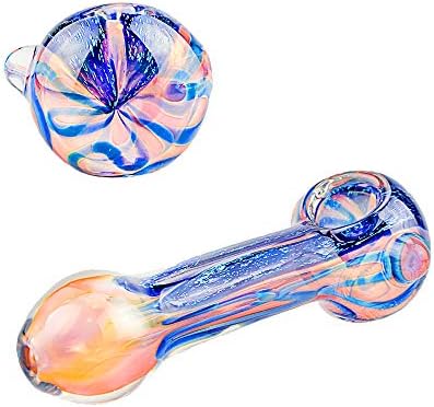 SZZX New 5 Inch Pipe, Portable Art Collection Handmade Glass Tube (Purple Sky)