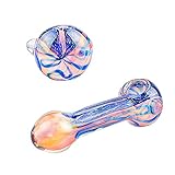 SZZX New 5 Inch Pipe, Portable Art Collection Handmade Glass Tube (Purple Sky)