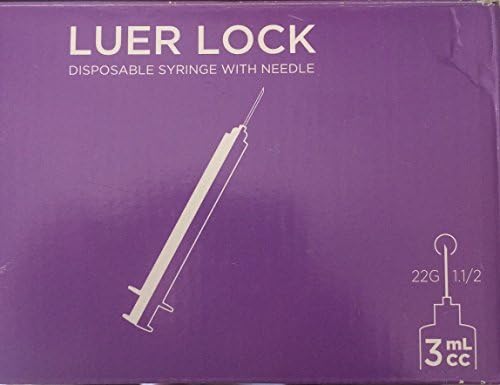 Package of 20 3mL 22g x 1.5in