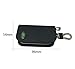 New 1pcs Mesh Black Leather Car Key Wallet Zipper Case Keychain Coin Holder Metal Hook Bag Collection For Land Rover Car Vehicle Auto Lover