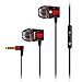 Headphones,Wackolee GX-30 in-Ear Headphone High Resolution Heavy Bass Earbuds Earphone for Smartphones with Mic Volume Control fit for iPhone Android (Red)