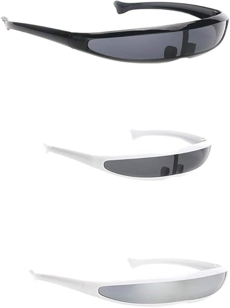 Amazon Vinisath 面白い 眼鏡 マスク サングラス 未来戦士 サイクロプスの形 装飾 贈り物 3枚 全２タイプ １ コスプレ 仮装 通販
