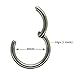 NewkeepsR 3PCS-16G(1.2mm) G23 Titanium Hinged Clicker Segment Seamless Nose Hoop Ring, Cartilage Sleeper Tragus Earring for Women-6/7/8mm