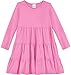 City Threads Little Girls' Cotton Long Sleeve Tiered Ruffle Princess Fairy Party Dress SPD Sensory Sensitive Clothing Toddler Young Girl Dress, Medium Pink, 3T