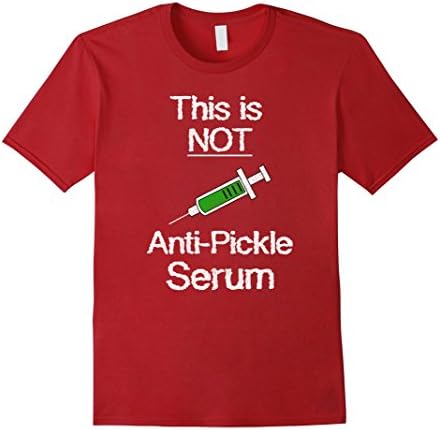 Mens Funny This is Not Anti Pickle Serum Rick T shirt XL Cranberry