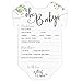 50 Pack Girl Baby Shower Prediction and Advice Cards for Parents to Be, Floral Themed Party Games (5 x 7 In)