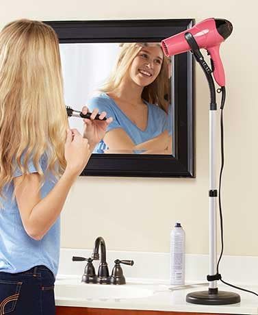 Hair Dryer Styling Stand Holder | Blow Dryer Holder Hands Free | Lady Elegance Hands Free Hair Drying and Styling Stand