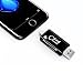 SD card reader, iPhone TF & SD Card Reader Lightning & USB 2.0 Mobile Flash Drive with Lightning Connector, Memory Expansion for iPhone / iPad / Android phones / Mac / PC (Black)