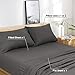FAIRYLAND Bed Sheet Set 4-Piece with 14-Inch Deep Pocket Fitted Sheet Hypoallergenic 1800 Series Microfiber Bed Sheets Wrinkle, Shrink, Fade, Stain Resistant(Queen,Dark Grey)