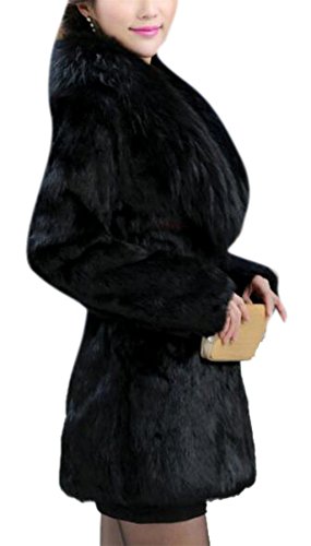 Women Slim Warm Raccoon Faux Fur Collar Fashion Fur Overcoat Outerwear Jacket Women Slim Warm Raccoon Faux Fur Collar Fashion Fur Overcoat Outerwear Jacket