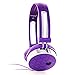 RockPapa Over Ear Love Hearts Headphones for Kids Boys Girls Childs Teens Adults, Adjustable Stereo Headphone for Surface iPod iPhone 6 iPad mini iPad Air Macbook Tablets PC MP3 Purple