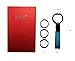 Mehr Classic Leather Key Chain | Elegant, Timeless, Multi-Ring Keychain & Key Rings (Turquoise Blue)
