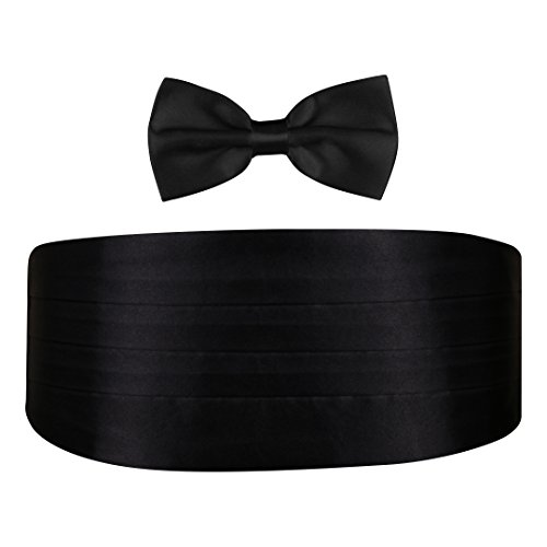 Peluche Men’s Satin Cummerbund and Bow Tie Set | Free Size Peluche Men’s Satin Cummerbund and Bow Tie Set | Free Size