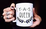 Yas Queen Broad City - Hand Painted Mug - gift -by MeganPadovanoDesign