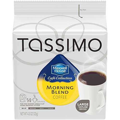 Maxwell House Morning Blend Ground Coffee T-Disc for Tassimo Brewing System, 70 Count (5 Packs of 14