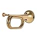 Muslady B Flat Bugle Call Trumpet Brass Cavalry Horn with Mouthpiece for School Band Cavalry Military Orchestra