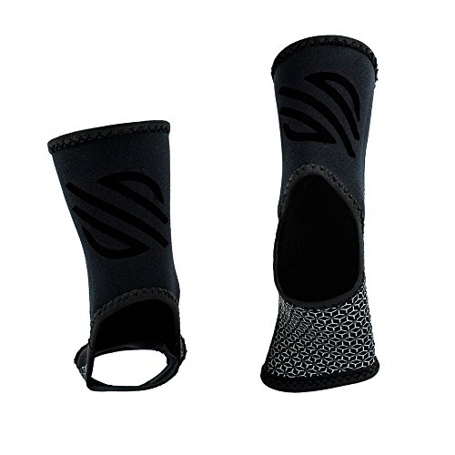 Sanabul Essential Striking Gel Ankle Guard for MMA Muay Thai Kick Boxing (Pair) (Black, L/XL)