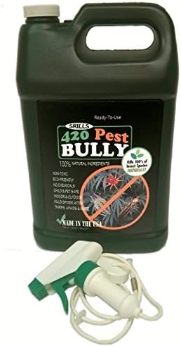420 Pest Bully - Organic All Natural Bug Insect &amp; Egg Killer for Medical Cultivation Grows Bud Hydroponics (1 Gallon Spray)