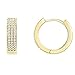 PAVOI 14K Gold Lab Diamond Cuff Earrings Huggie Stud (Yellow Gold)