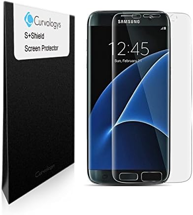 Galaxy S6 Edge Screen Protector [Full Screen Coverage][Case Friendly], Curvologys S+Shield Samsung Galaxy S6 Edge Anti-Fingerprint Scratch-proof Ultra HD Film - Lifetime Replacements