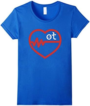 Women's LOVE Occupational Therapy Shirt Small Royal Blue