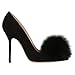 L'vow Women' Fluffy Mink Fur Pom Removable Shoe Clips Clutch Wedding Decoration Pack of 2