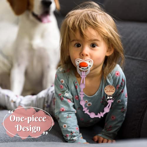 Soft Silicone Teether Pacifier Strap with Clip Baby Teether Toys,2Pack