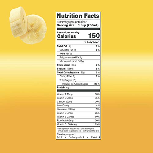 Banana Wave Dairy Free Banana Milk, Blended Superfood Beverage with Potassium and Omega-3, All Natural (Original)