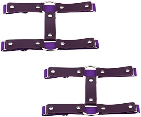 TISDA2pcs Punk Leather Garter Elastic Stud Leg Garter Belt