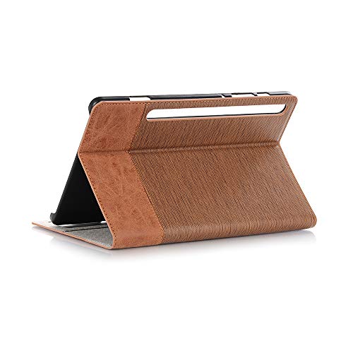 elecfan Flip Stand Case for Samsung Galaxy Tab S6 10.5" 2019, Business Cover Protective Case Smart Bumper with Card Holders for Samsung Galaxy Tab S6 10.5 Inch T860/T865/T867 - Light Brown